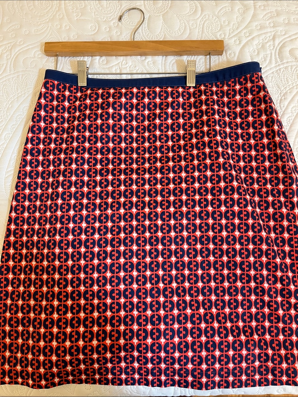 Boden Woman’s Printed Skirt Cotten Size 14